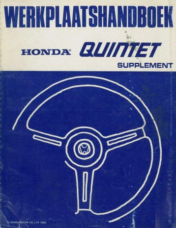 1982 Honda Quintet Werkplaatshandboek Supplement, Verzenden