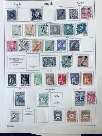 Portugese koloniën - Uitzoeker Portugal - Koloniën op oude, Postzegels en Munten, Postzegels | Europa | Spanje, Gestempeld