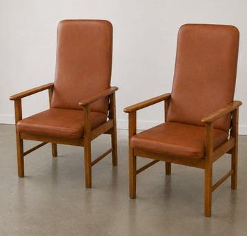 Stoel - Silkwood, Synthetisch leder - A pair of armchairs