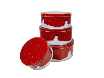 Veiling - Set Koektrommels - Set voorraadblikken 4-delig –, Huis en Inrichting, Nieuw