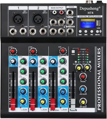 Audio Mixer USB | Live & Karaoke | 34% Korting OP=OP, Muziek en Instrumenten, Ophalen of Verzenden, Zo goed als nieuw, Minder dan 5 kanalen