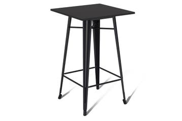 Metalen statafel - Zwart | 70x70cm | Hamburg, Ophalen of Verzenden, Nieuw, Vierkant, Kunststof