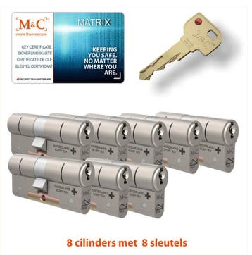 M&C 8 x Matrix Cilinder SKG*** met CERTIFICAAT, Verzenden, Nieuw