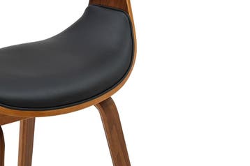 Stoel ORGANIC met armleuningen, zwart kunstleer en frame in, Ophalen of Verzenden, Nieuw