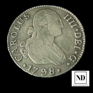 Spanje. Carlos IV. 2 Reales 1798 - Sevilla