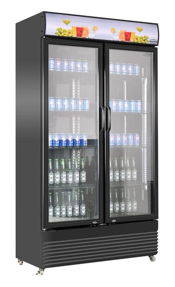 Combisteel Koelkast | 780L | Zwart | +2°C/+10°C | Geforceerd, Witgoed en Apparatuur, Koelkasten en IJskasten, Ophalen of Verzenden