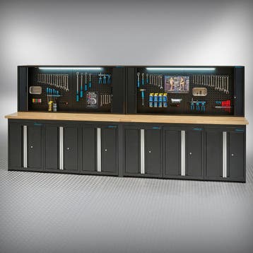 Datona Werkbank PRO 400 cm - 6 opbergkasten - 2x afsluitbare, Doe-het-zelf en Verbouw, Ophalen of Verzenden, Nieuw