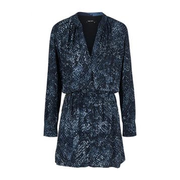 Marc Aurel • korte jurk blauw motief • 36, Kleding | Dames, Jurken, Marc Aurel, Nieuw, Maat 36 (S), Verzenden