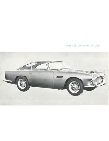 1960 ASTON MARTIN DB4 BROCHURE ENGLISH, Boeken, Nieuw, Author