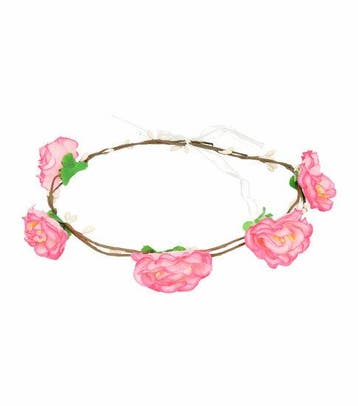 Haarband Bloem - Roosjes - Bloemenkroon – Roze, Nieuw