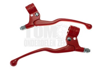 Remhendel greepset M84 lang rood Lusito, Fietsen en Brommers, Ophalen of Verzenden, Nieuw, Lusito