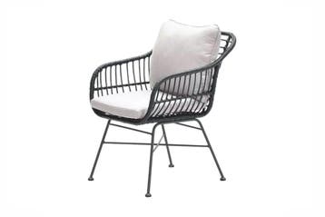 GI Margriet wicker dining tuinstoel - Zwart, Tuin en Terras, Tuinstoelen, Verzenden, Nieuw, Overige materialen