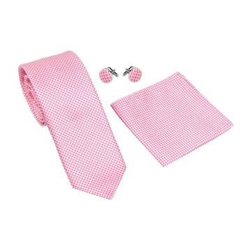Fako Fashion - Stropdas, Pochette & Manchetknopen Blok -, Verzenden, Nieuw