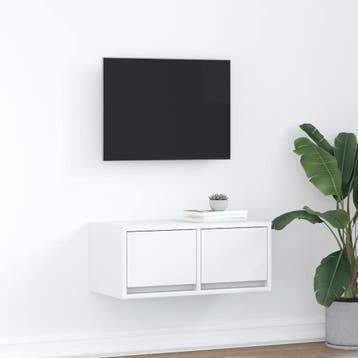 vidaXL Tv-meubel 60x31x25,5 cm bewerkt hout wit, Verzenden, Nieuw, Overige houtsoorten