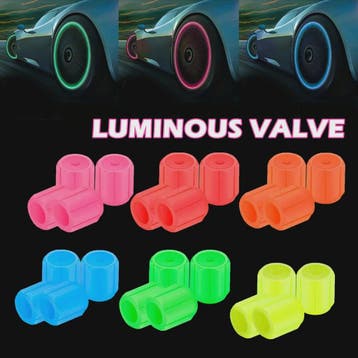 Lichtgevende Ventieldopjes - Glow in the Dark - Universeel v, Verzenden, Nieuw