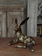 Beeld, No Reserve Price - Bronze Resting Hare - 22 cm -