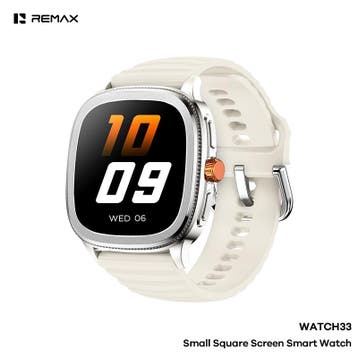 Remax WATCH33 - Smartwatch - AMOLED - IP68 - Vierkant sch..., Ophalen of Verzenden, Nieuw, Zilver, Remax