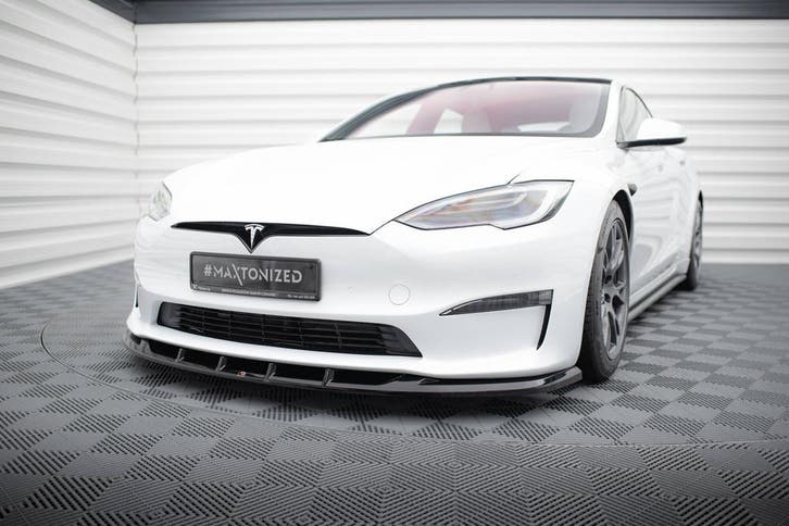 Maxton Frontspoiler V.3 Tesla Model S Plaid Mk1 Facelift, Auto diversen, Tuning en Styling, Verzenden