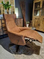 Relaxfauteuil Kampen microvezelstof brandy handbediening, Nieuw, 75 tot 100 cm, Ophalen of Verzenden, Modern, stijlvol, tijdloos