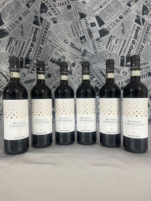 2021 Poggio Landi - Brunello di Montalcino - 6 Flessen (0.75, Verzamelen, Wijnen