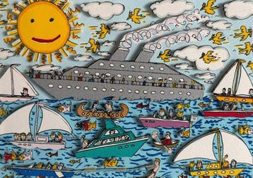 James Rizzi (1950-2011) - The sun, the sea, and we3D