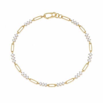 Tennis armband - 14 karaat Geel goud - 1.51ct. tw. Diamant