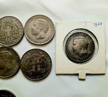 Griekenland. 113x. 1966-1973. Constantine II (Zonder
