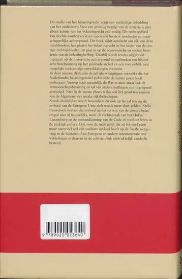 Inleiding tot het Nederlands belastingrecht / Fiscale hand-, Boeken, Verzenden, Gelezen, H.J. Hofstra