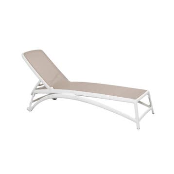 Nardi Atlantico ligstoel wit-tortora - Ligbedd 171/204x70x99, Nieuw