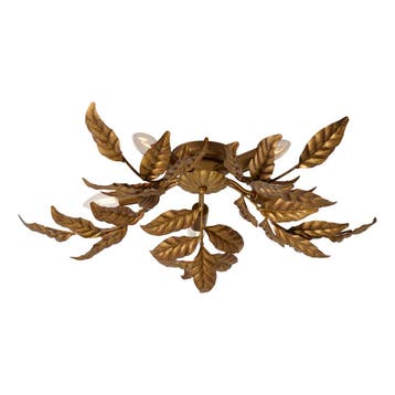 Vintage plafondlamp antiek goud 5-lichts - Linden, Huis en Inrichting, Lampen | Plafondlampen, Verzenden, Nieuw