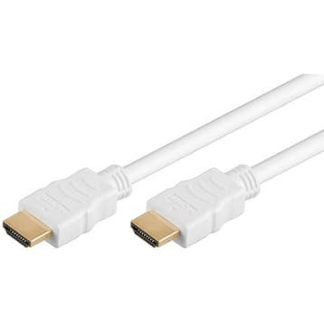 HDMI kabel 2.0 | Goobay | 2 meter (Wit, 4K@60Hz, HDR), Verzenden, Nieuw