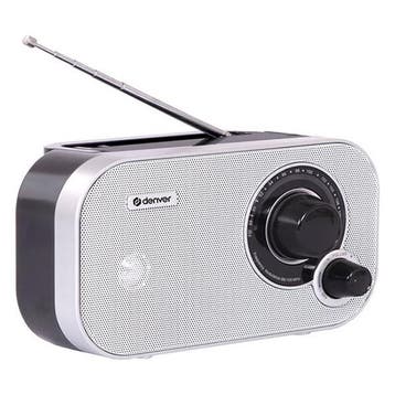 FM radio | Denver (Batterij, Wit), Verzenden, Nieuw