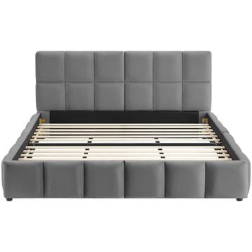 Stoffen bed Shirley met lattenbodem, draagkracht 250 kg, Witgoed en Apparatuur, Overige Witgoed en Apparatuur, Verzenden, Nieuw
