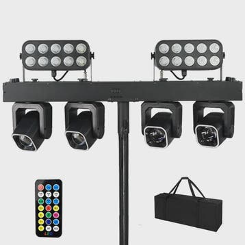 4-in-1 LED DJ Licht Effect Bar: Beam, Wash, Strobe & Ring me, Verzenden, Nieuw