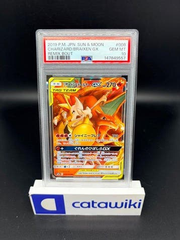 Pokémon - 1 Graded card - Charizard & Braixen GX 008/064 PSA, Nieuw