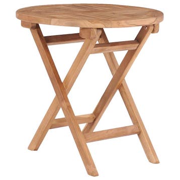 vidaXL Tuintafel inklapbaar 45 cm massief teakhout, Verzenden, Nieuw, Teakhout