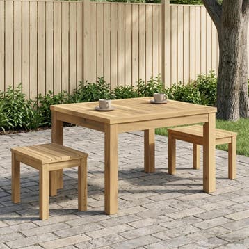 vidaXL Salontafel Wit 50 x 60,5 x 36 cm Massief Acaciahout, Huis en Inrichting, Tafels | Salontafels, Verzenden, Nieuw, Overige houtsoorten