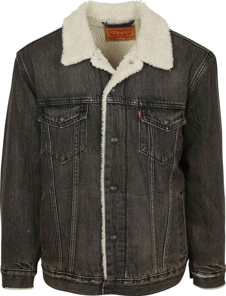 Levis Sherpa Jas Denim Antraciet maat M Heren, Kleding | Heren, Jassen | Winter, Grijs, Nieuw, Maat 48/50 (M), Verzenden