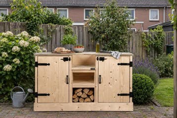 Buitenkeuken Bouwpakket Rico - Steigerhout, Huis en Inrichting, Nieuw