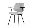 Eetkamerstoel Lynn met armleuning | Grijs, Huis en Inrichting, Stoelen, Ophalen of Verzenden, Nieuw