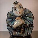 Capodimonte - Beeld, Groot Formaat Capodimonte Pierrot Buste