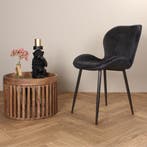 Eetkamerstoel  Velvet Zwart - Armstoel Zwart  - Stoel, Huis en Inrichting, Stoelen, Ophalen of Verzenden, Nieuw, Zwart