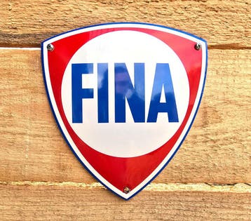 Emaille reclamebord Fina, Verzamelen, Verzenden, Nieuw