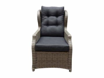 Ibiza stoel-bank loungeset 4-delig verstelbaar grijs, Tuin en Terras, Tuinsets en Loungesets, Ophalen of Verzenden, Nieuw, Wicker