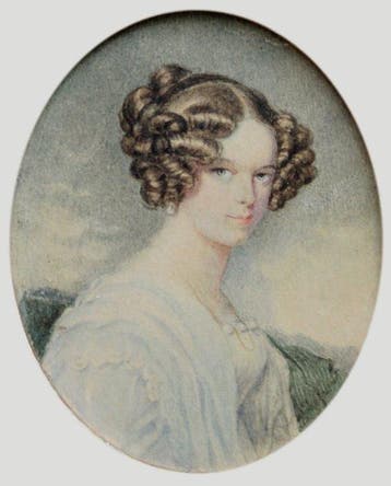 Michael Moritz Daffinger (1790-1849) - Bust portrait of, Antiek en Kunst