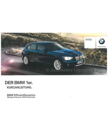 2011 BMW 1 SERIE VERKORT INSTRUCTIEBOEKJE DUITS, Auto diversen, Handleidingen en Instructieboekjes
