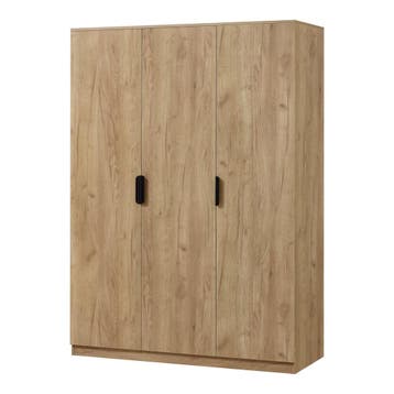 Kledingkast Eiselfing 176x120x52 cm met 4 vakken eikenkleuri, Verzenden, Nieuw