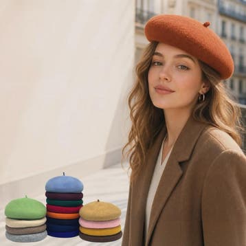 Dames Baret Hoed - Vintage Wol Baret Cap voor Herfst & Winte, Verzenden