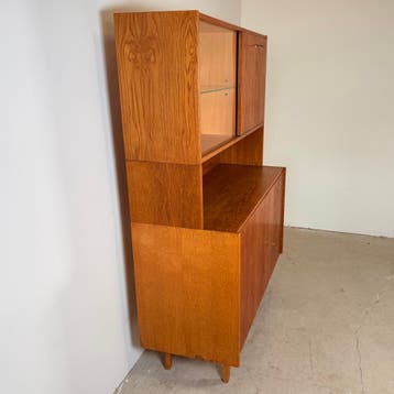 Modulair highboard U450, Jiroutek, Glas, Gebruikt, Met klep(pen), 100 tot 150 cm