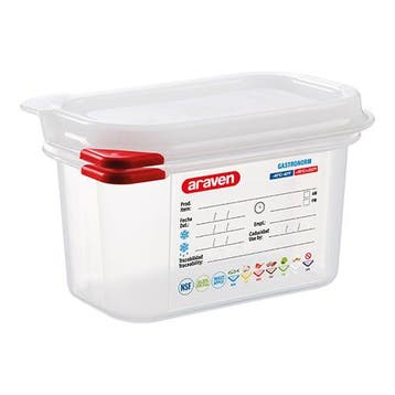 Voedseldoos | 1L | 1/9GN | 176x108x100(h)mm Araven, Verzenden, Nieuw in verpakking